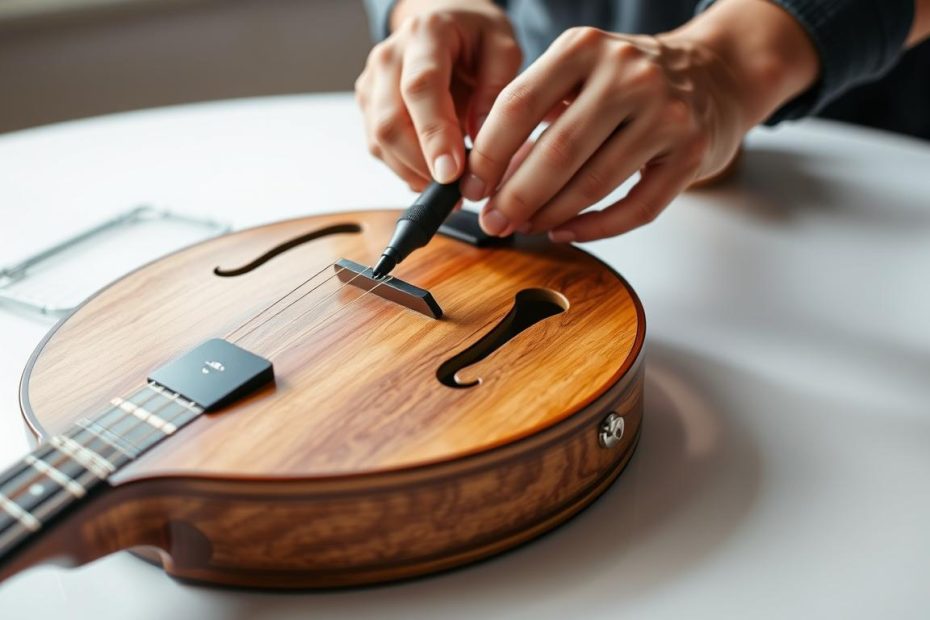 Installer un micro sur sa mandoline : options acoustique/électro