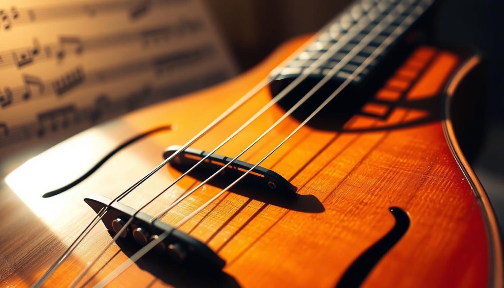 A detailed close-up of a classical mandolin, its fretboard and strings illuminated by warm, natural lighting. The instrument's intricate craftsmanship and rich, resonant wood grain are showcased, exuding a sense of musicality and artistry. In the background, a softly blurred yet evocative scene of a music sheet or tablature, hinting at the process of transposing a melody. The overall composition conveys a serene, contemplative atmosphere, inviting the viewer to imagine the melodic possibilities of this iconic stringed instrument. A detailed close-up of a classical mandolin, its fretboard and strings illuminated by warm, natural lighting. The instrument's intricate craftsmanship and rich, resonant wood grain are showcased, exuding a sense of musicality and artistry. In the background, a softly blurred yet evocative scene of a music sheet or tablature, hinting at the process of transposing a melody. The overall composition conveys a serene, contemplative atmosphere, inviting the viewer to imagine the melodic possibilities of this iconic stringed instrument.